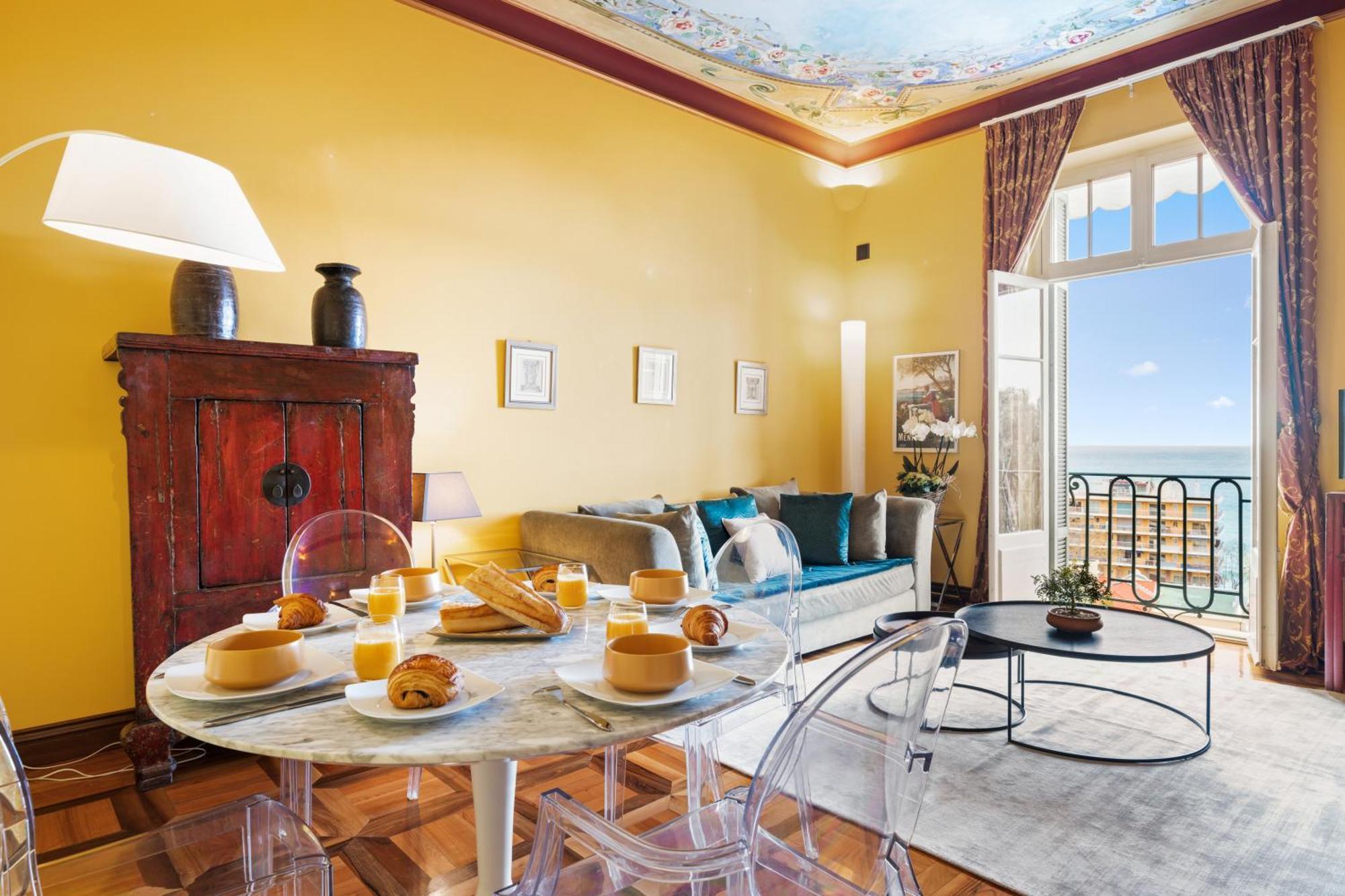 Апартаменты Le Coq Tersling - Residential Parking - Ac - Sea View Ментона Экстерьер фото